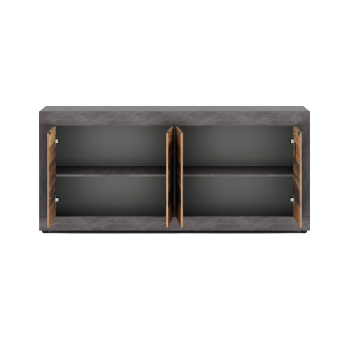 Komoda BLAGO 180 cm Ciemny Dąb/Czarny