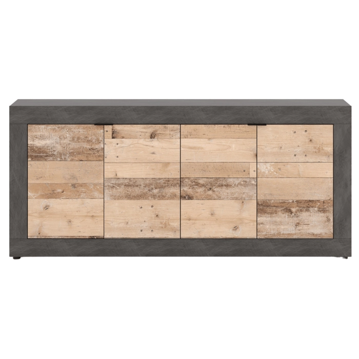 Komoda BLAGO 180 cm Surowy Dąb/Czarny