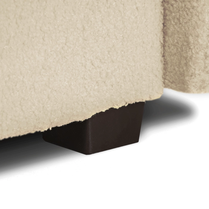 Sofa Rozkładana PORTO Jasnobeżowa Boucle