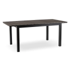 Stół Ogrodowy ARGOS 140-180 cm Ciemnoszary Dąb/Czarny