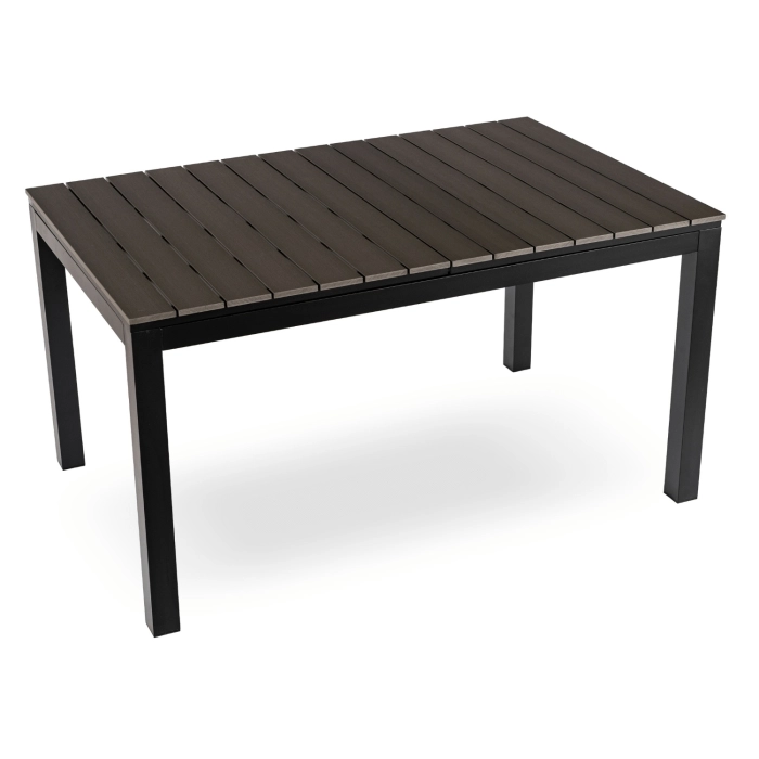 Stół Ogrodowy ARGOS 140-180 cm Ciemnoszary Dąb/Czarny