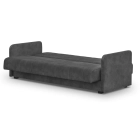 Sofa Rozkładana PORTO Szara Welurowa
