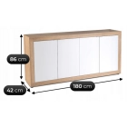 Komoda BLAGO 180 cm Dąb Sonoma/Biały