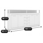 Komoda BLAGO 190 cm Biała