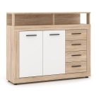 Komoda BLAGO MIDI A 119,5 cm Dąb Sonoma/Biały