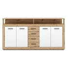 Komoda BLAGO 190 cm Dąb Artisan/Biały