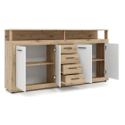 Komoda BLAGO 190 cm Dąb Artisan/Biały