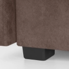 Sofa Rozkładana PORTO Brązowa Welurowa