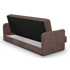 Sofa Rozkładana PORTO Brązowa Welurowa