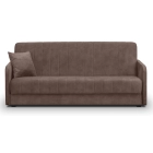 Sofa Rozkładana PORTO Brązowa Welurowa
