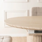 Stół OVAL Rozkładany 180-220 cm Trawertyn