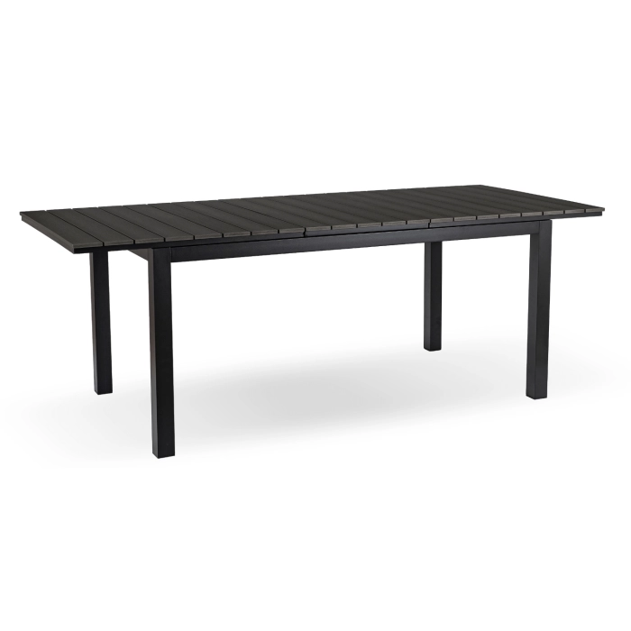 Stół Ogrodowy ARGOS 160-210 cm Ciemnoszary Dąb/Czarny