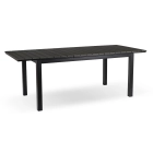 Stół Ogrodowy ARGOS 160-210 cm Ciemnoszary Dąb/Czarny