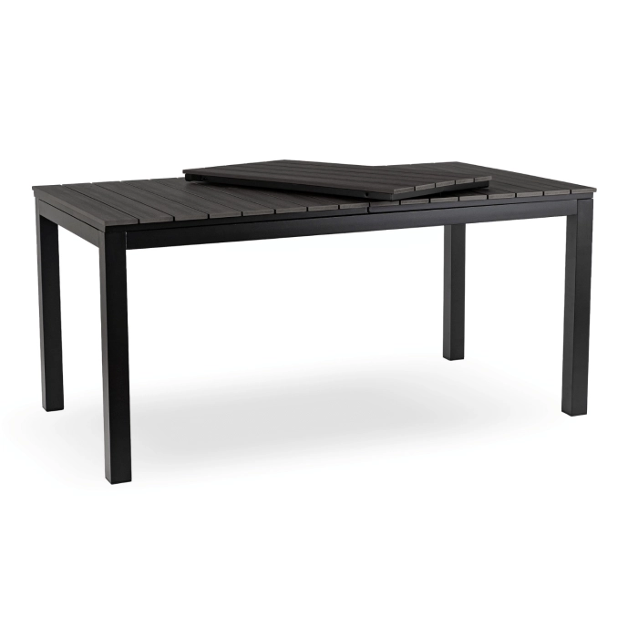 Stół Ogrodowy ARGOS 160-210 cm Ciemnoszary Dąb/Czarny