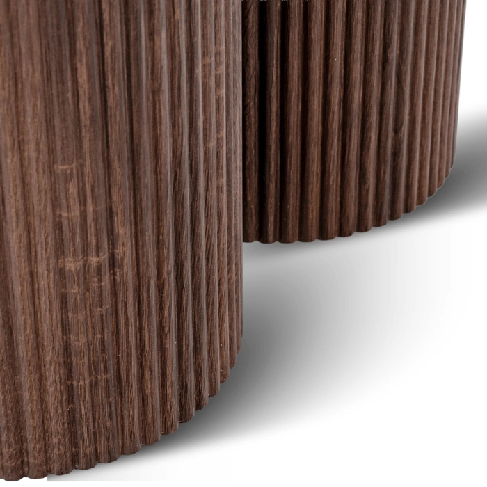 Stolik CARTAGENA 80 cm Trawertyn/Orzech