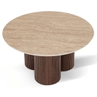 Stolik CARTAGENA 80 cm Trawertyn/Orzech