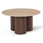 Stolik CARTAGENA 80 cm Trawertyn/Orzech