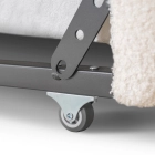 Łóżko 90x200 VILLEMO Kremowe Boucle
