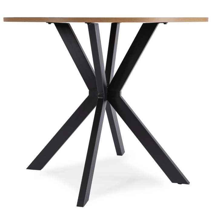 Stół LAUREN 90 cm Dąb Złoty/Czarny