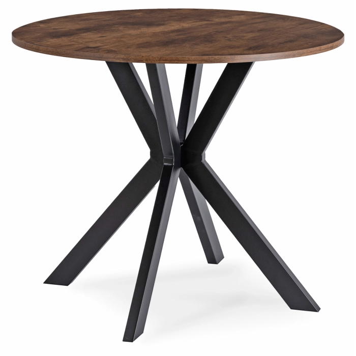 Stół LAUREN 90 cm Dąb Rustykalny/Czarny