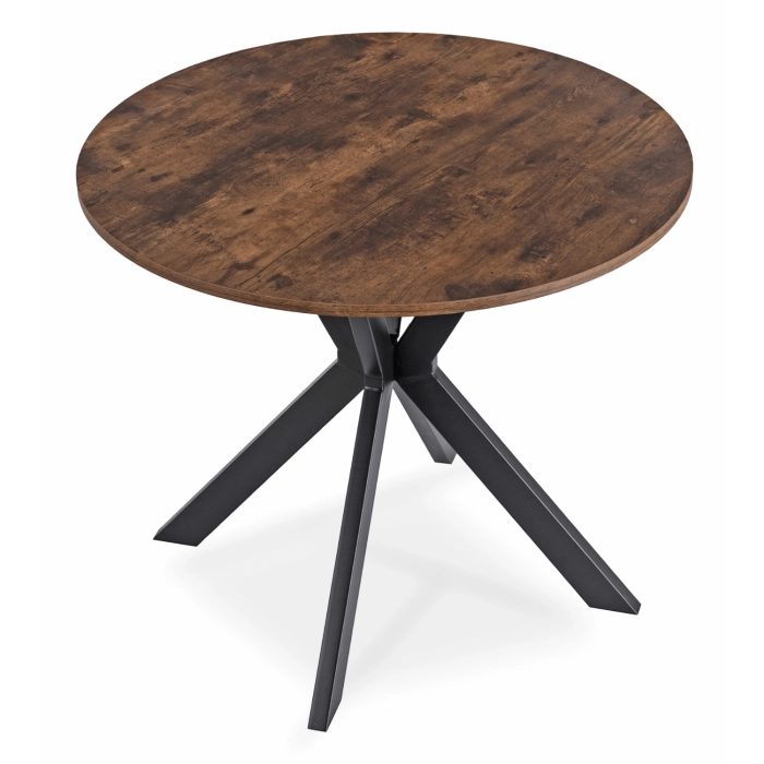 Stół LAUREN 90 cm Dąb Rustykalny/Czarny