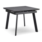 Stół LARES Ceramiczny Rozkładany 90-150 cm Czarny Marmur/Czarny