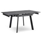 Stół LARES Ceramiczny Rozkładany 90-150 cm Czarny Marmur/Czarny