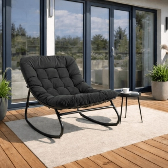 Fotel Bujany AURORA Czarny