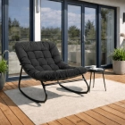 Fotel Bujany AURORA Czarny