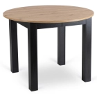 Zestaw Stół HARRY 102-142 cm Dąb Artisan/Czarny i 4 Krzesła BARI Czarne
