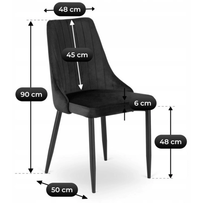 Zestaw Stół HARRY 102-142 cm Dąb Artisan/Czarny i 4 Krzesła BARI Czarne