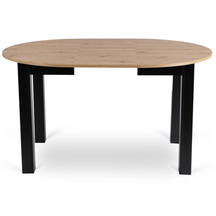 Zestaw Stół HARRY 102-142 cm Dąb Artisan/Czarny i 4 Krzesła PERU Czarne