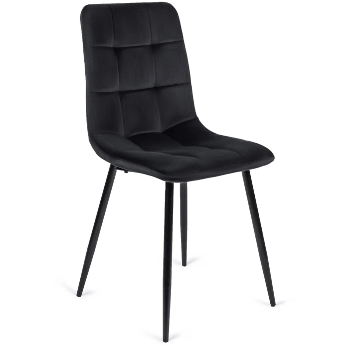 Zestaw Stół MAX 80-160 cm Dąb Craft/Czarny i 6 Krzeseł PERU Czarnych