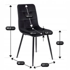 Zestaw Stół HARRY 102-142 cm Dąb Artisan/Czarny i 4 Krzesła PERU Czarne