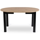 Zestaw Stół HARRY 102-142 cm Dąb Artisan/Czarny i 6 Krzeseł PERU Czarnych