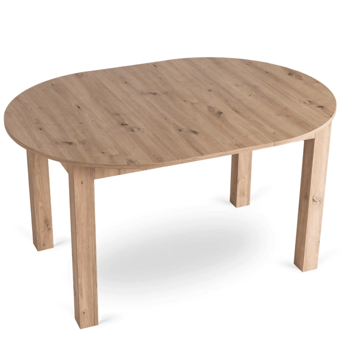 Zestaw Stół HARRY 102-142 cm Dąb Artisan i 6 Krzeseł FREDY Szarych