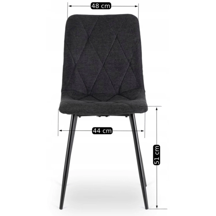Zestaw Stół HARRY 102-142 cm Dąb Craft/Czarny i 4 Krzesła ROBIN 2 Czarne