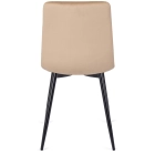 Zestaw Stół HARRY 102-142 cm Dąb Craft/Czarny i 4 Krzesła PERU Beżowe