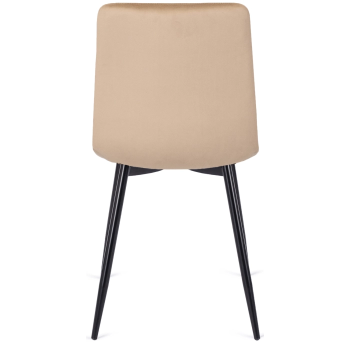 Zestaw Stół HARRY 102-142 cm Dąb Craft/Czarny i 6 Krzeseł PERU Beżowych