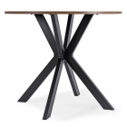 Zestaw Stół LAUREN 90 cm Dąb Rustykalny/Czarny i 4 Krzesła ROBIN Czarne