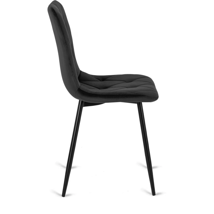 Zestaw Stół LAUREN 90 cm Dąb Rustykalny/Czarny i 4 Krzesła ROBIN Czarne