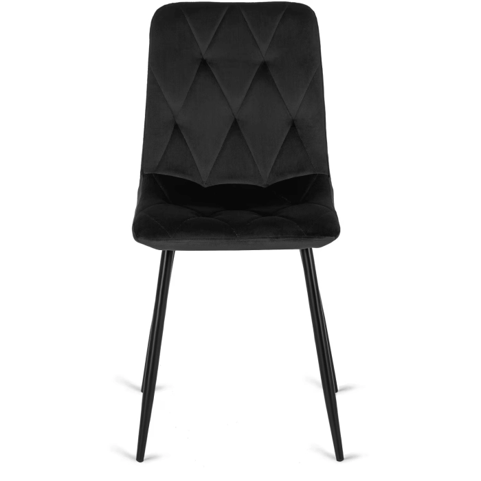 Zestaw Stół LAUREN 90 cm Dąb Złoty/Czarny i 4 Krzesła ROBIN Czarne