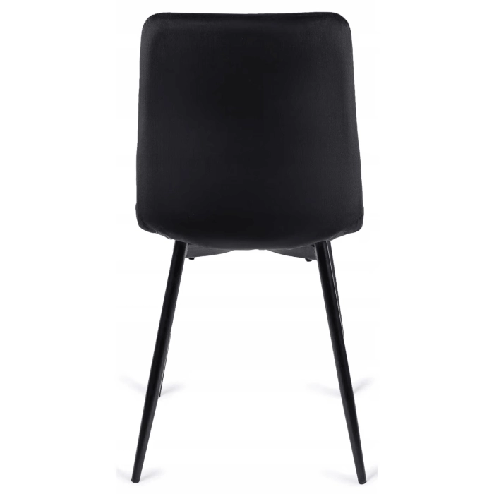 Zestaw Stół LUKAS 100-250 cm Orzech/Czarny i 4 Krzesła PERU Czarne