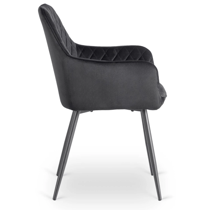 Zestaw Stół HAMPTON 160-240 cm Dąb Rustykalny/Czarny i 4 Krzesła BRESSO Czarne