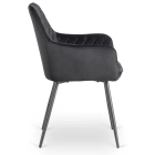 Zestaw Stół HAMPTON 160-240 cm Dąb Rustykalny/Czarny i 4 Krzesła BRESSO Czarne
