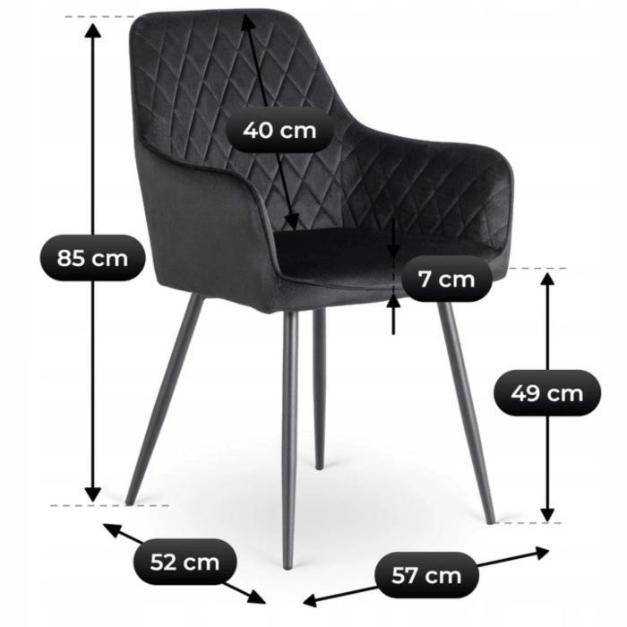 Zestaw Stół HAMPTON 160-240 cm Dąb Rustykalny/Czarny i 4 Krzesła BRESSO Czarne