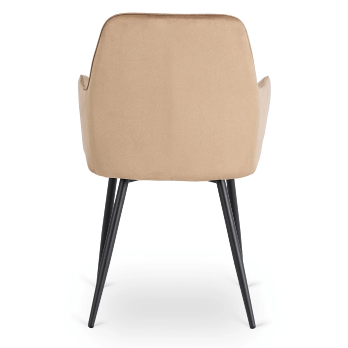 Zestaw Stół HAMPTON 160-240 cm Dąb/Czarny i 4 Krzesła BRESSO Beżowe